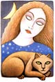 Girl with cat